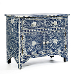 Комод инкрустация костью ORIENTAL Indian синий орнамент варинант исполнения - 2 | Loft Concept в Красноярске