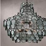 Люстра с каскадом из круглых прозрачных декоративных элементов Harmony of Light варинант исполнения - 2 | Loft Concept в Красноярске