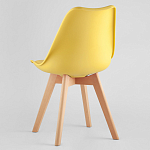 Стул с основой из пластика и мягким сиденьем Arvika Yellow варинант исполнения - 5 | Loft Concept в Красноярске