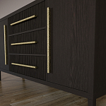 Буфет Primo с тремя ящиками и двумя фасадами Темный орех варинант исполнения - 8 | Loft Concept в Красноярске