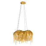 Люстра подвесная круглая с изогнутыми металлическими дугами и ниспадающими цепочками 65 см Atlantis Chain варинант исполнения - 2 | Loft Concept в Красноярске