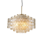 Люстра многоярусная с декором из натуральной морской ракушки Iridescent Light варинант исполнения - 1 | Loft Concept в Красноярске