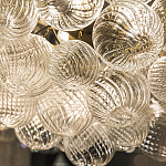 Люстра подвесная с рифлёными стеклянными шарами в форме воздушного облака Berries Chandelier варинант исполнения - 3 | Loft Concept в Красноярске