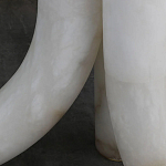 Торшер геометрический с тремя мраморными плафонами Marble Tripod варинант исполнения - 11 | Loft Concept в Красноярске