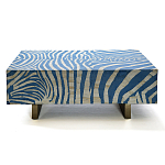 Кофейный стол Kenya Coffee Table Bone Inlay ZEBRA blue варинант исполнения - 2 | Loft Concept в Красноярске