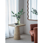 Столик приставной с квадратной столешницей Textured Cream Table варинант исполнения - 8 | Loft Concept в Красноярске