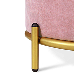 Банкетка овальная пыльно-розовый велюр на 4-х металлических ножках золотого цвета SANJAY варинант исполнения - 4 | Loft Concept в Красноярске