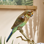 Подсвечник с двумя попугаями из фарфора на бронзовой ветке Eden Garden варинант исполнения - 2 | Loft Concept в Красноярске