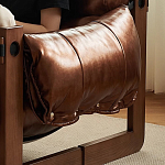 Кресло-диван кожаное на деревянном каркасе Medieval Furniture варинант исполнения - 4 | Loft Concept в Красноярске