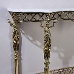 Консоль бронзовая с мраморной столешницей Bronze Console варинант исполнения - 2 | Loft Concept в Красноярске