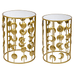 Набор из двух столов из металла Brass Symphony Moon варинант исполнения - 1 | Loft Concept в Красноярске