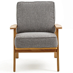 Кресло с каркасом из массива дуба Deniaud Oak Grey Armchair варинант исполнения - 2 | Loft Concept в Красноярске