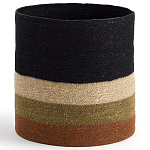 Плетеная корзина в полоску Iweala Wicker Basket варинант исполнения - 1 | Loft Concept в Красноярске