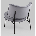 Мини-кресло District Lounge велюр серый варинант исполнения - 3 | Loft Concept в Красноярске