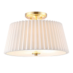 Потолочный светильник с белым плиссированным абажуром Ganglion варинант исполнения - 1 | Loft Concept в Красноярске