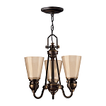 Люстра бронзового цвета с конусными плафонами из бежевого стекла Hinkley варинант исполнения - 6 | Loft Concept в Красноярске