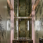 Обои ручная роспись Silk Tree Original colourway on White Metal gilded paper варинант исполнения - 1 | Loft Concept в Красноярске