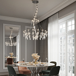 Люстра подвесная из металла с хрустальными прозрачными подвесками Quasar 81 варинант исполнения - 12 | Loft Concept в Красноярске