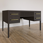 Большой Рабочий стол Primo с 5 выдвижными ящиками Темный орех варинант исполнения - 2 | Loft Concept в Красноярске