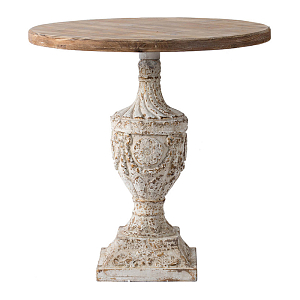 Столик круглый с гравировкой на ножке Evelyn