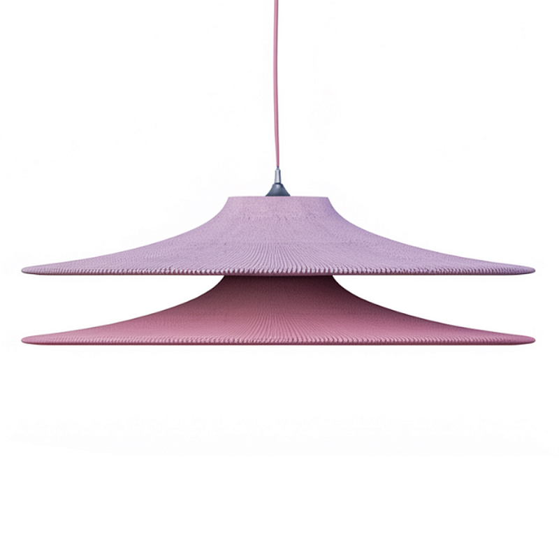 Подвесной вязаный двухцветный светильник «Двойной Токио»  Сиреневый Розовый в Красноярске | Loft Concept 