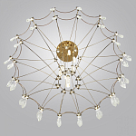 Люстра подвесная из металла с прозрачными подвесками из хрусталя Quasar 93 варинант исполнения - 5 | Loft Concept в Красноярске