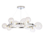 Люстра круглая подвесная с 15-ю прозрачными шарообразными плафонами из стекла Iona chandelier варинант исполнения - 5 | Loft Concept в Красноярске
