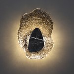 Бра с волнообразным стеклянным плафоном и вставкой из мрамора Liquid Stone варинант исполнения - 14 | Loft Concept в Красноярске