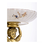 Чаша с цветочным орнаментом на ножке в виде бронзового ангела Eden Garden варинант исполнения - 3 | Loft Concept в Красноярске