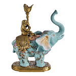 Подсвечник в виде слона из фарфора с бронзовыми элементами Elephant in the Garden of Eden варинант исполнения - 4 | Loft Concept в Красноярске