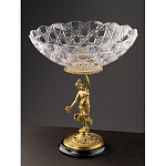 Чаша стеклянная прозрачная на бронзовой подставке с фигуркой девушки Eden Garden варинант исполнения - 5 | Loft Concept в Красноярске