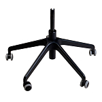 Стул с мягкой синей обивкой из велюра и подъемно-поворотным механизмом на черных колесиках Harper Blue варинант исполнения - 5 | Loft Concept в Красноярске