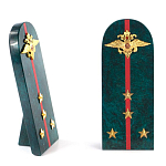 Сувенир Погон МВД из натурального камня змеевик Souvenir Epaulets варинант исполнения - 4 | Loft Concept в Красноярске