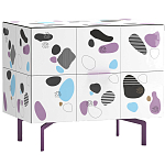 Тумба белая с рисунком Grande Graphstones варинант исполнения - 1 | Loft Concept в Красноярске