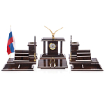 Настольный письменный набор из природного камня обсидиана с декором в виде орла Golden Eagle варинант исполнения - 1 | Loft Concept в Красноярске