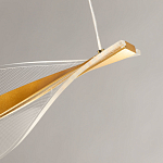 Люстра линейная с изогнутым плафоном Wave Line варинант исполнения - 9 | Loft Concept в Красноярске