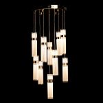 Люстра каскадная с прозрачными цилиндрическими плафонами Jenae Glass Tube Lighting варинант исполнения - 3 | Loft Concept в Красноярске