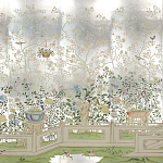 Обои ручная роспись Temple Newsam White Gold gilded silk варинант исполнения - 2 | Loft Concept в Красноярске