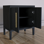 Тумбочка Primo с дверцами шпон Черный дуб варинант исполнения - 4 | Loft Concept в Красноярске