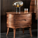 Прикроватный столик из дерева с 2-мя ящиками Moon Walnut Furniture варинант исполнения - 1 | Loft Concept в Красноярске