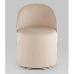 Пуф Loreen со спинкой вращающийся велюр молочный варинант исполнения - 4 | Loft Concept в Красноярске