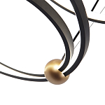 Люстра подвесная светодиодная с 4-мя кольцами черный металл Ring Horizontal варинант исполнения - 3 | Loft Concept в Красноярске