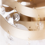 Бра с белыми перламутровыми подвесками и золотистыми волнистыми элементами SHELL варинант исполнения - 3 | Loft Concept в Красноярске