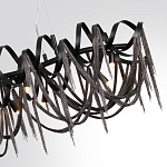 Люстра подвесная линейная с переплетенными металлическими лентами и цепочками Atlantis Chain варинант исполнения - 3 | Loft Concept в Красноярске