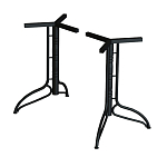 Обеденный стол с прямоугольной столешницей из стекла на черных металлических ножках White Marble варинант исполнения - 5 | Loft Concept в Красноярске