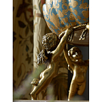 Чаша с орнаментом на бронзовых ножках в виде ангелов Eden Garden варинант исполнения - 6 | Loft Concept в Красноярске