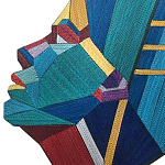 Арт объект на стену из нитей Девушка и Солнце wall panel Girl and Sun варинант исполнения - 1 | Loft Concept в Красноярске