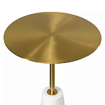 Кофейный столик с круглой столешницей на белом мраморном основании Original Foundation варинант исполнения - 4 | Loft Concept в Красноярске