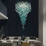 Люстра зеленая каскадная Green Light CascadeDroplet Chandelier варинант исполнения - 2 | Loft Concept в Красноярске