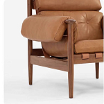 Кресло с деревянным каркасом и обивкой из натуральной кожи Medieval Furniture варинант исполнения - 6 | Loft Concept в Красноярске